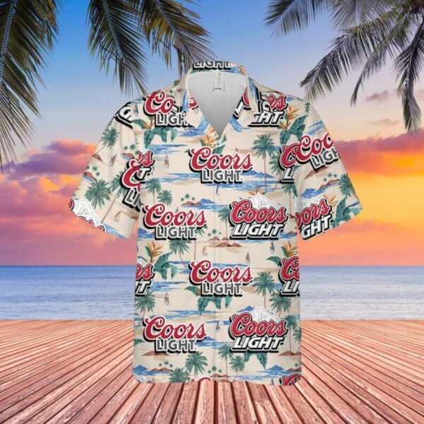 Coors Light Island Pattern Hawaiian Shirt ON