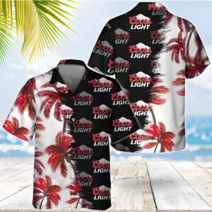 Coors Light Palm Trees Hawaiian Shirt OT