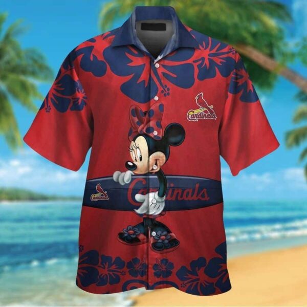 Disney Minnie Mouse St Louis Cardinals Baseball Hawaiian Shirt YR