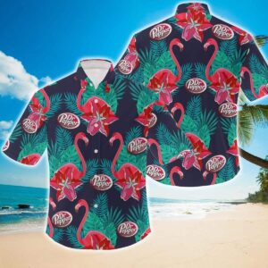 Dr Pepper Beer Tropical Flamingo Practical Hawaiian Shirt YW