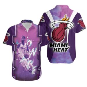 Dwyane Wade 3 Miami Heat Legend Vice Art Hawaiian Shirt TL