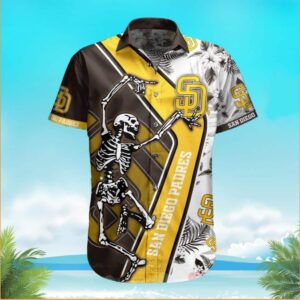 Funny Skeleton MLB San Diego Padres Baseball Hawaiian Shirt TS