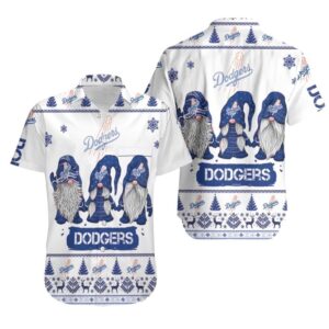 Gnomes Los Angeles Dodgers Christmas Baseball Hawaiian Shirt JQ