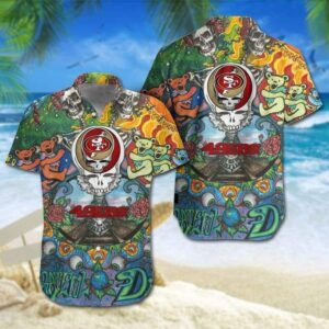 Grateful Dead San Francisco 49Ers Hawaiian Shirt WT