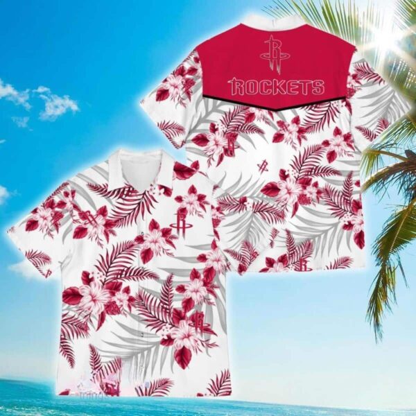 Houston Rockets Tropical Flower Pattern Hawaiian Shirt LW