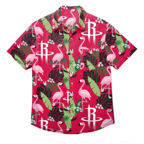 Houston Rockets Tropical Leaves NBA Hawaiian Shirt RB