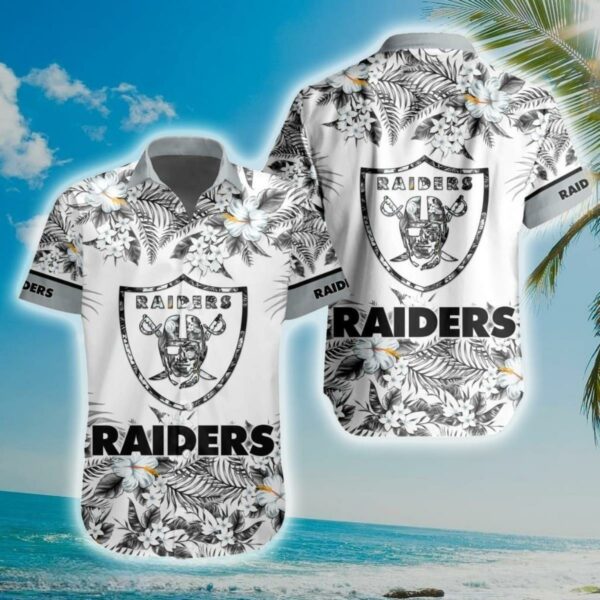 Las Vegas Raiders NFL Tropical Flower Pattern Hawaiian Shirt WC