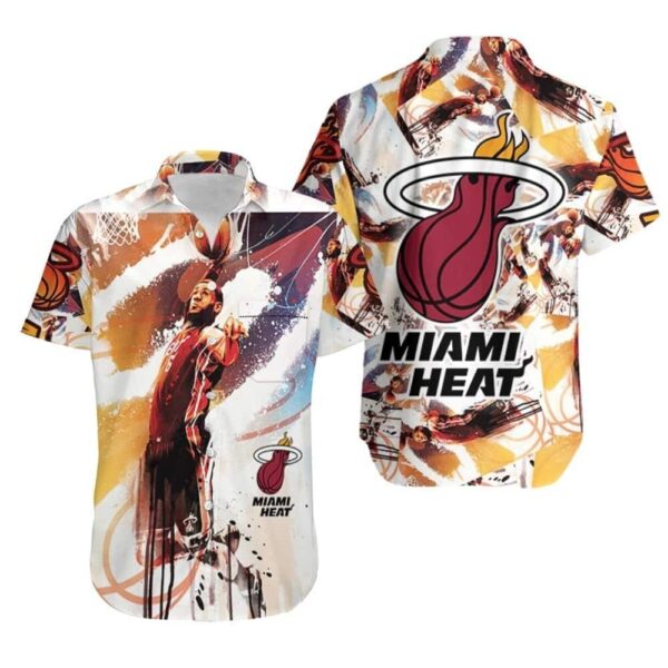 Lebron James 6 NBA Miami Heat Hawaiian Shirt BW