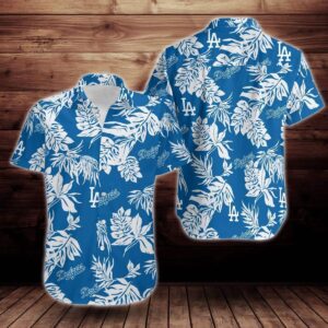 Los Angeles Dodgers Palm Leaves Pattern Hawaiian Shirt ID