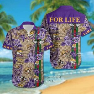 Lsu Tigers Gucci Parody Birthday Hawaiian Shirt GS