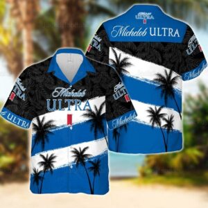 Michelob Ultra Beer Coconut Tree Practical Hawaiian Shirt XC