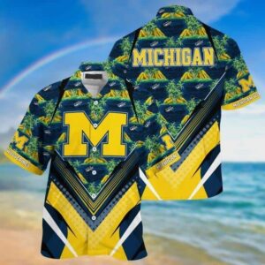 Michigan Wolverines Hawaiian Shirt AB