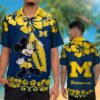 Michigan Wolverines Disney Mickey Mouse Hawaiian Shirt BR