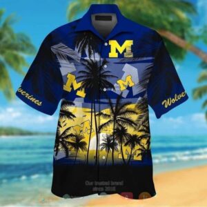 Michigan Wolverines Vintage Hawaiian Shirt KJ