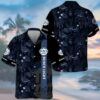 Midnight Busch Light Tropical Foliage Hawaiian Shirt PZ