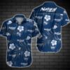 Midnight Natural Light Tropical Flower Pattern Hawaiian Shirt MS