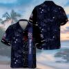 Midnight Pabst Blue Ribbon Tropical Foliage Him Hawaiian Shirt WI