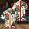 Miller High Life Beer Tropical Flowers Hawaiian Shirt UF