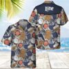 Miller Lite Tropical Coconut Beer Hawaiian Shirt FJ