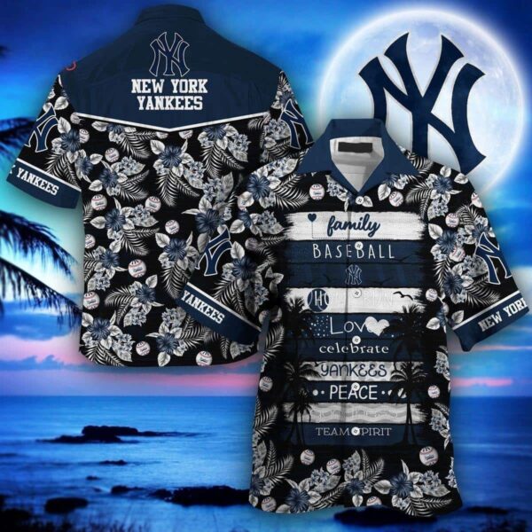 MLB New York Yankees Baseball Hawaiian Shirt DZ