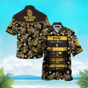 MLB San Diego Padres Tropical Flower Pattern Hawaiian Shirt WR