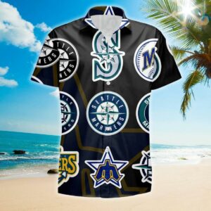 MLB Seattle Mariners Baseball BoyHawaiian Shirt XC