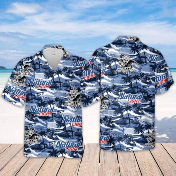 Natural Light Island Pattern Hawaiian Shirt PT