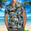 Natural Light Tropical Leaves Beer Hawaiian Shirt EQ