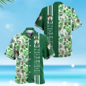 NBA Boston Celtics Flora Tone Green Hawaiian Shirt GQ