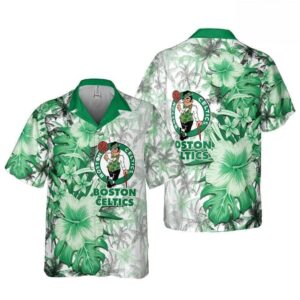 NBA Boston Celtics Hibiscus Flower Pattern Hawaiian Shirt VV