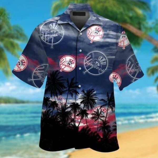 New York Yankees Coconut Tree Hawaiian Shirt VF