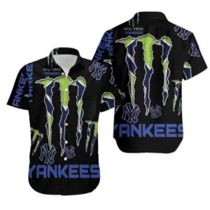 New York Yankees Monster Energy Logo Hawaiian Shirt QR