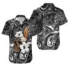 NFL Las Vegas Raiders Skull And Hibiscus Flower Hawaiian Shirt IH