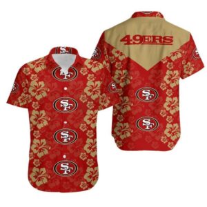 NFL San Francisco 49Ers Hibiscus Flower Pattern Best Hawaiian Shirt BV