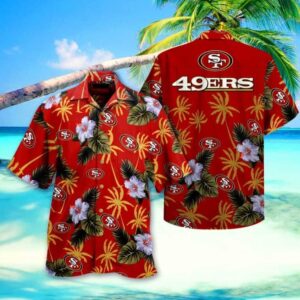 NFL San Francisco 49Ers Palm Trees Hawaiian Shirt CQ