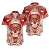 NFL San Francisco 49Ers Skull Pattern Football Hawaiian Shirt VB