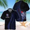 Pabst Blue Ribbon Beer Blue Polynesian Pattern Hawaiian Shirt VK