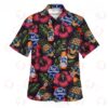 Pabst Blue Ribbon Beer Skull Pineapple Hibiscus Flower Palm Leaves Hawaiian Shirt KN