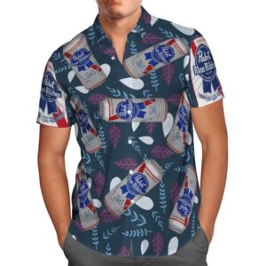 Pabst Blue Ribbon Beer Drinkers Hawaiian Shirt VI