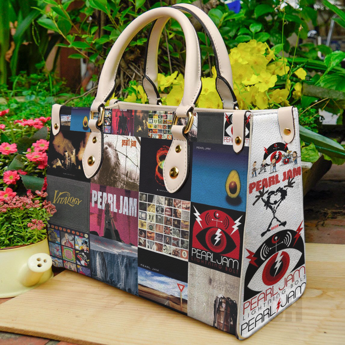 Pearl Jam Lover Women Leather Hand Bag