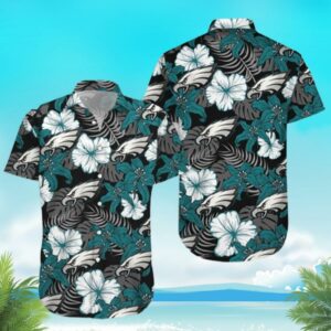 Philadelphia Eagles Tropical Flower Pattern Hawaiian Shirt YT