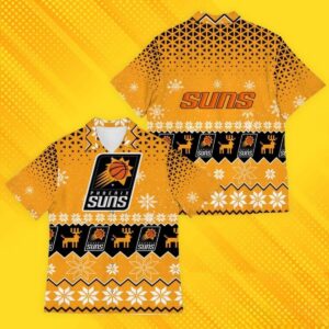 Phoenix Suns Snowflake Pattern Christmas Basketball Hawaiian Shirt CE