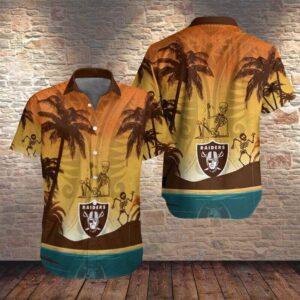 Retro Las Vegas Raiders Football Players Hawaiian Shirt JL