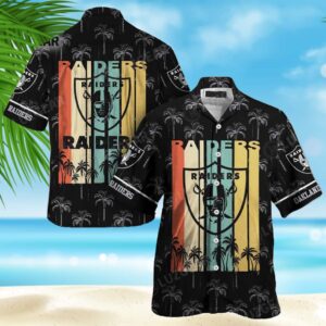 Retro NFL Las Vegas Raiders Hawaiian Shirt VA