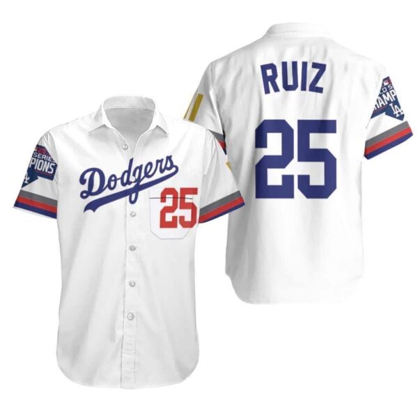 Ruiz 25 Los Angeles Dodgers Baseball Players Hawaiian Shirt DF