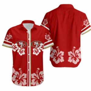 San Francisco 49Ers Hibiscus Flower Hawaiian Shirt MP