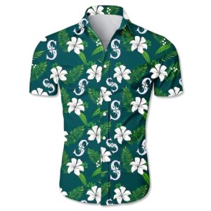 Seattle Mariners Tropical Flower Pattern Hawaiian Shirt IQ