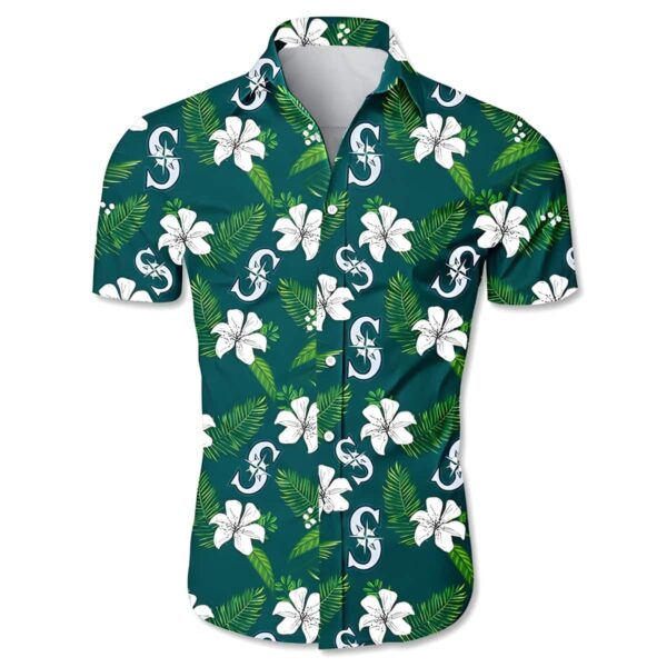 Seattle Mariners Tropical Flower Pattern Hawaiian Shirt IQ