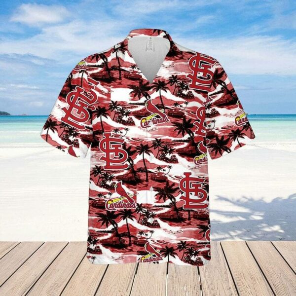 St Louis Cardinals Sea Island Pattern Hawaiian Shirt SF