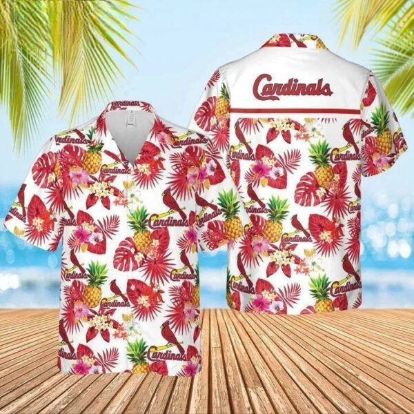 St Louis Cardinals Tropical Flower Pattern Hawaiian Shirt KR